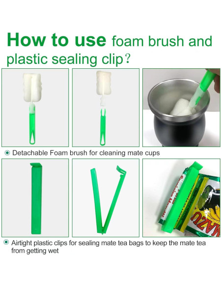 Juego de Tazas de Mate NestEcho 8 Piezas Acero Inoxidable