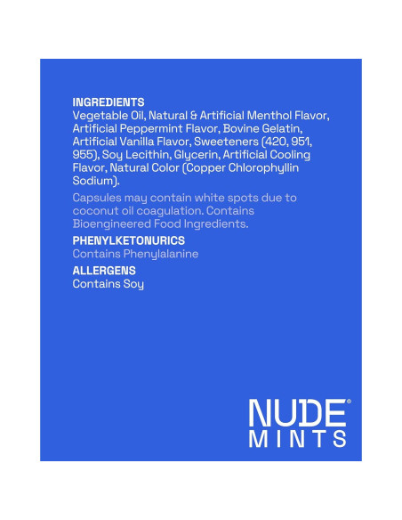 NUDE Mints | Cápsulas Líquidas Menta Pimentada - 300 Unidades