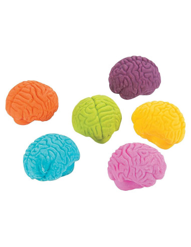 Borradores en forma de cerebro Fun Express - Juego de 24 unidades