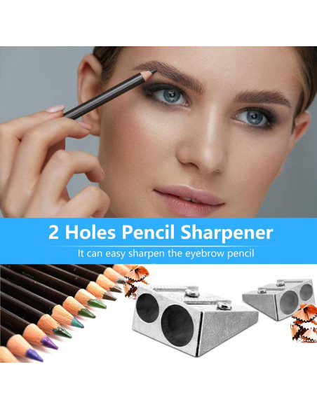 84 Sacapuntas Manuales Doble Agujero Outus Aluminio Plata