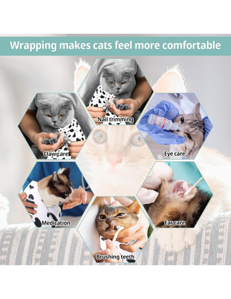 Envoltura Acicalamiento Gatos Gosknor 55x55cm Anti-Mordida