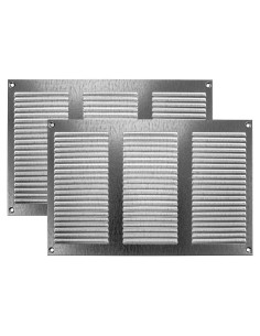 Cubierta de Ventilación Metal Galvanizado 30x20 cm - Paquete de 2