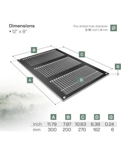 Cubierta de Ventilación Metal Galvanizado 30x20 cm - Paquete de 2 2