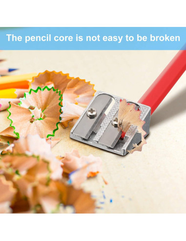 84 Sacapuntas Manuales Doble Agujero Outus Aluminio Plata