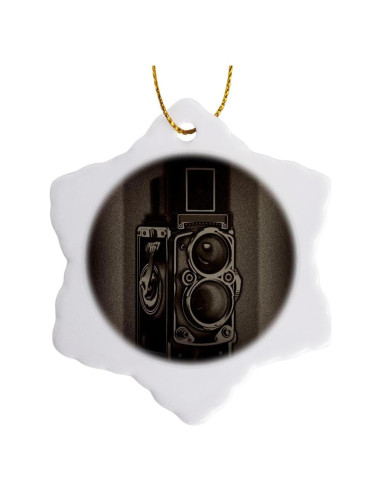 Adorno de Porcelana Copo de Nieve 3Drose Vintage TLR 7.62 cm