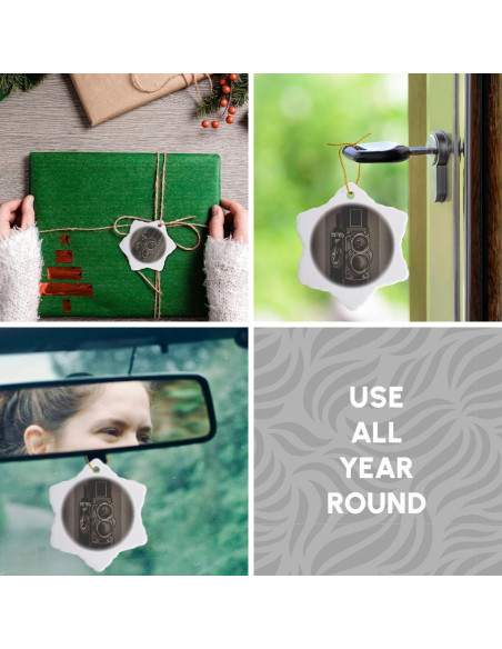 Adorno de Porcelana Copo de Nieve 3Drose Vintage TLR 7.62 cm