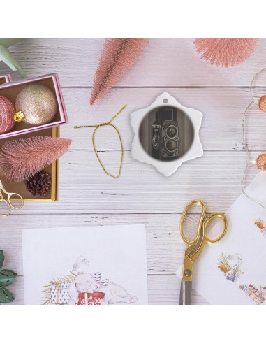 Adorno de Porcelana Copo de Nieve 3Drose Vintage TLR 7.62 cm