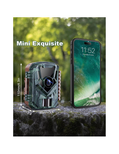 Cámara de Sendero KJK GE-HC201-1 36MP 2.7K Visión Nocturna