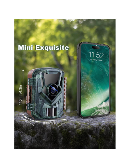 Cámara de Sendero KJK GE-HC201-1 36MP 2.7K Visión Nocturna