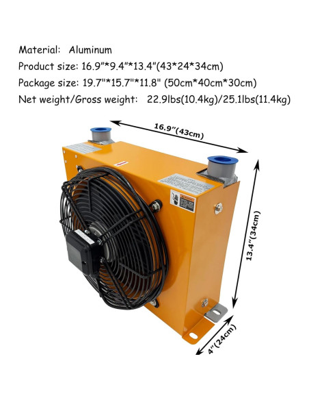 Enfriador de Aceite Hidráulico PreAsion 110V 100L/min Aluminio