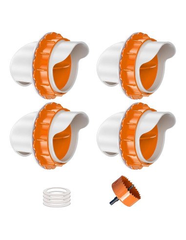 Comedero para Pollos DIY ZenxyHoC 4 Puertos Naranja