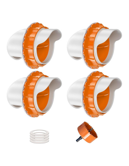 Comedero para Pollos DIY ZenxyHoC 4 Puertos Naranja