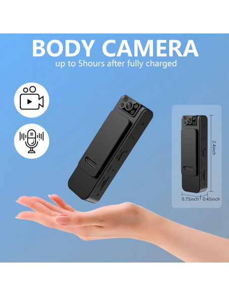 Cámara Corporal Intepoll SCAM-T004 1080P Magnética Compacta