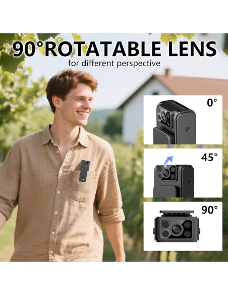 Cámara Corporal Intepoll SCAM-T004 1080P Magnética Compacta