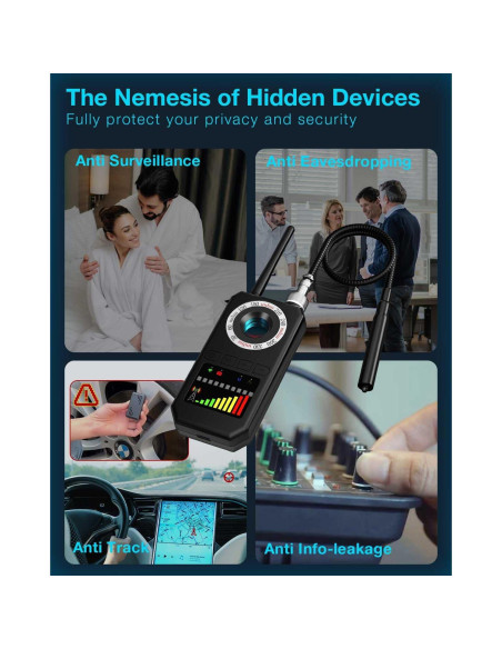 Detector de cámaras ocultas y dispositivos de escucha CountureMode