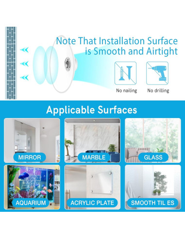 Estantes de Ventana Acrílicos Skewo - Paquete de 2 con Ventosas