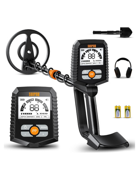 Detector de Metales SUNPOW MD13 Impermeable 8" LCD Ajustable