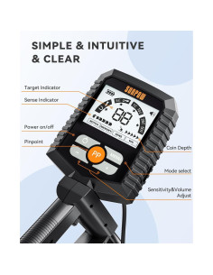 Detector de Metales SUNPOW MD13 Impermeable 8" LCD Ajustable 2