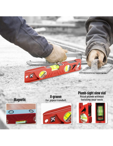 Nivel de Torpedo Magnético Kapro 923 - Aluminio 25.4 cm