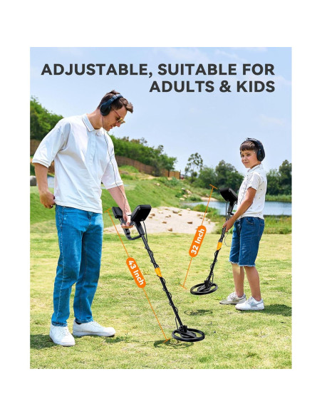 Detector de Metales SUNPOW MD13 Impermeable 8" LCD Ajustable