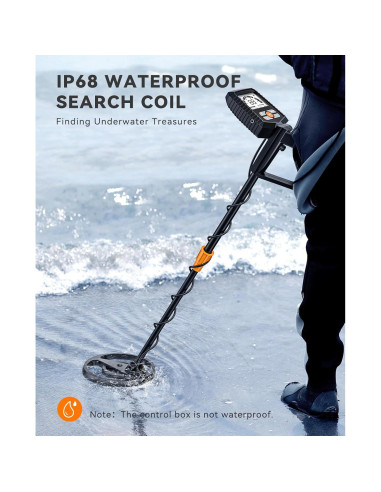 Detector de Metales SUNPOW MD13 Impermeable 8" LCD Ajustable