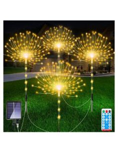 Paquete de 4 Luces Solares Decorativas Lanthium 480 LEDs