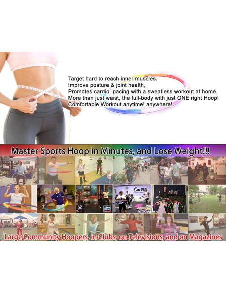 Aro de Ejercicio Ponderado Sports Hoop 0.8kg 103cm Neon