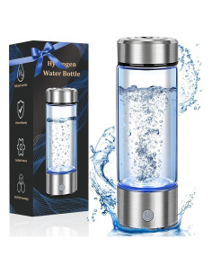 Botella de Agua Hidrógeno Buwheekoki 420ml Portátil Vidrio