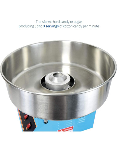 Máquina de Algodón de Azúcar VIVO 1030W Azul con Tazón 50.8cm