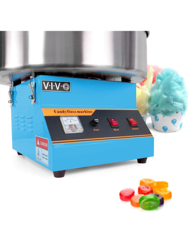 Máquina de Algodón de Azúcar VIVO 1030W Azul con Tazón 50.8cm