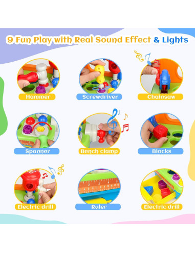 Juego de Herramientas Educativo Cinne para Niños 1-2 Años