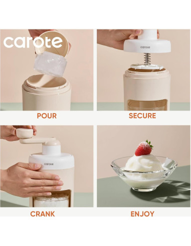 Máquina de Hielo Raspado Manual CAROTE A13138 - Portátil y Ligera