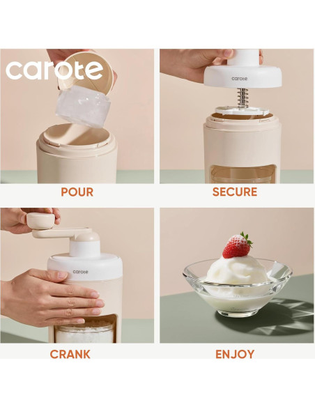 Máquina de Hielo Raspado Manual CAROTE A13138 - Portátil y Ligera