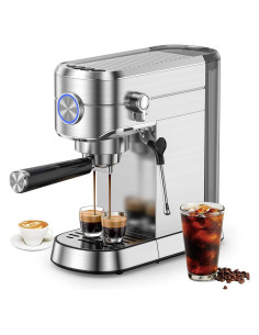 Máquina de Espresso Kndko 20 Bar Acero Inoxidable 1.2L