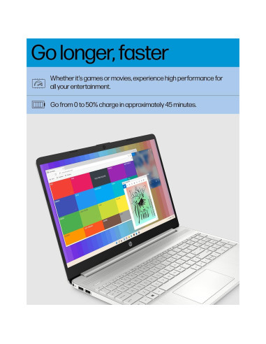 Laptop HP 15.6" AMD Ryzen 7 5700U 8GB RAM 256GB SSD