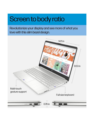 Laptop HP 15.6" AMD Ryzen 7 5700U 8GB RAM 256GB SSD