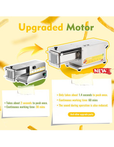 Cortador de Papas Fritas Eléctrico Flyseago 5 Cuchillas Acero Inoxidable 2