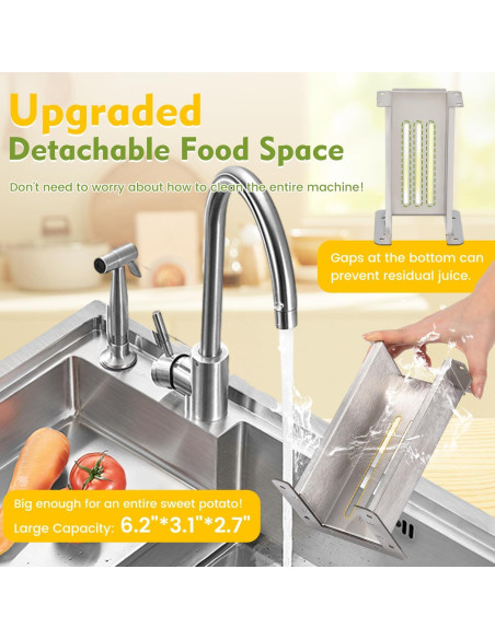 Cortador de Papas Fritas Eléctrico Flyseago 5 Cuchillas Acero Inoxidable