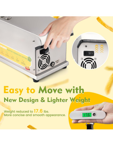 Cortador de Papas Fritas Eléctrico Flyseago 5 Cuchillas Acero Inoxidable