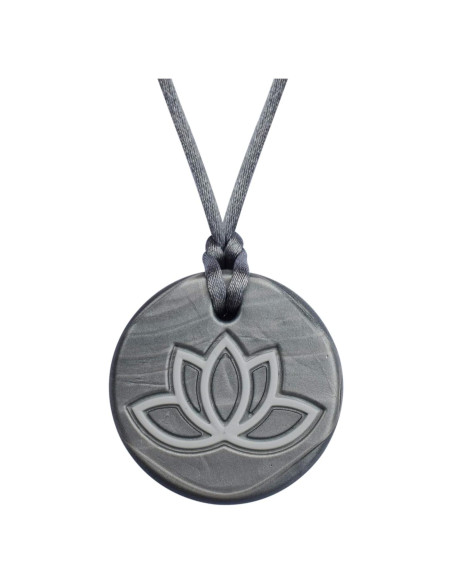 Collar Masticable Munchables Lotus de Silicona Plata para Autismo