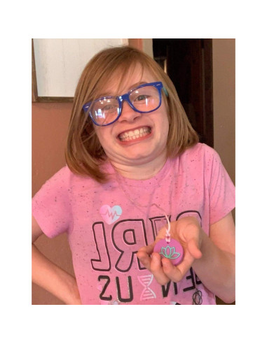 Collar Masticable Munchables Lotus de Silicona Plata para Autismo