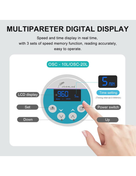 Mezclador Eléctrico de Agitación Digital JOANLAB 20L 100-2000RPM