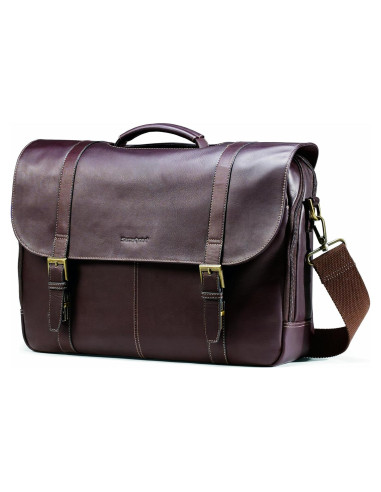 Bolsa Mensajera de Cuero Samsonite Marrón para Laptop 15.6"
