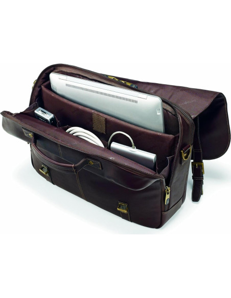 Bolsa Mensajera de Cuero Samsonite Marrón para Laptop 15.6"