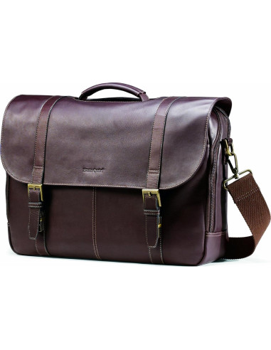 Bolsa Mensajera de Cuero Samsonite Marrón para Laptop 15.6"