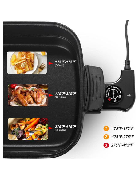 Parrilla Eléctrica Multifuncional AEWHALE 1400W Sin Humo