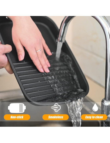 Parrilla Eléctrica Multifuncional AEWHALE 1400W Sin Humo