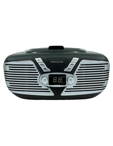 Boombox portátil SYLVANIA SRCD211 Negro con reproductor de CD