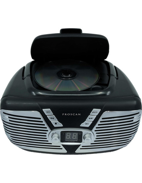 Boombox portátil SYLVANIA SRCD211 Negro con reproductor de CD