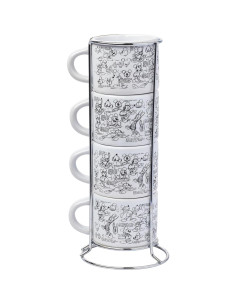 Conjunto de 4 tazas de espresso apilables Silver Buffalo Mickey Mouse 2